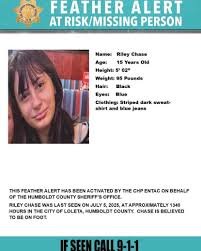 Riley Chase Missing: Feather Alert For Missing 15 Year Old (Located) - Humboldt County
